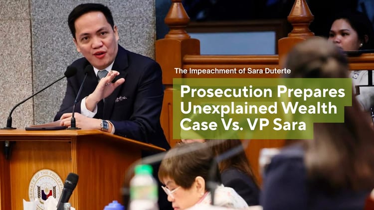 PROSECUTION PREPARES UNEXPLAINED WEALTH CASE VS. VP SARA