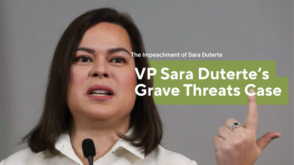 GRAVE THREATS ALLEGATION: USA SA PINAKA-IMPORTANTENG BAHIN SA IMPEACHMENT TRIAL NI VP SARA