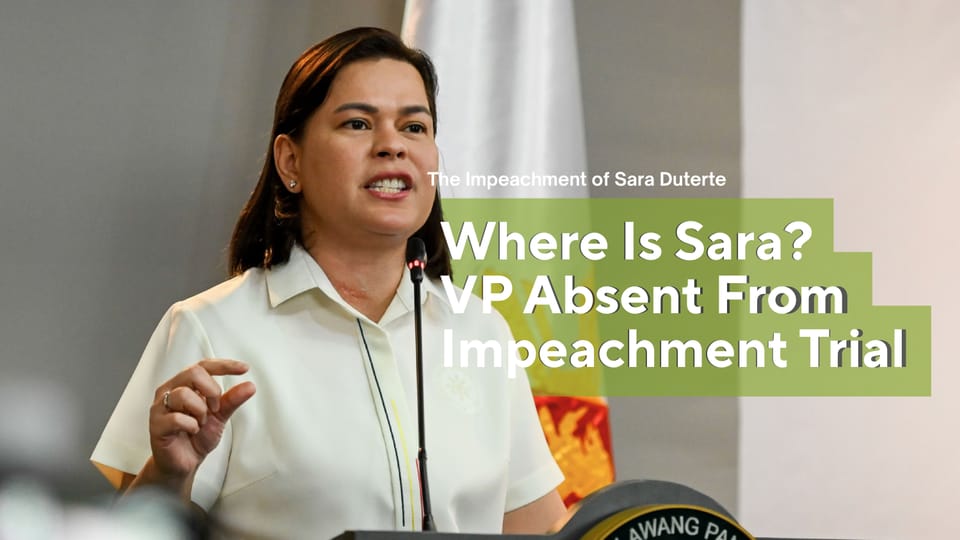 SARA DUTERTE ABSENT SA IMPEACHMENT TRIAL: NGANONG DILI SIYA MOTAMBONG?